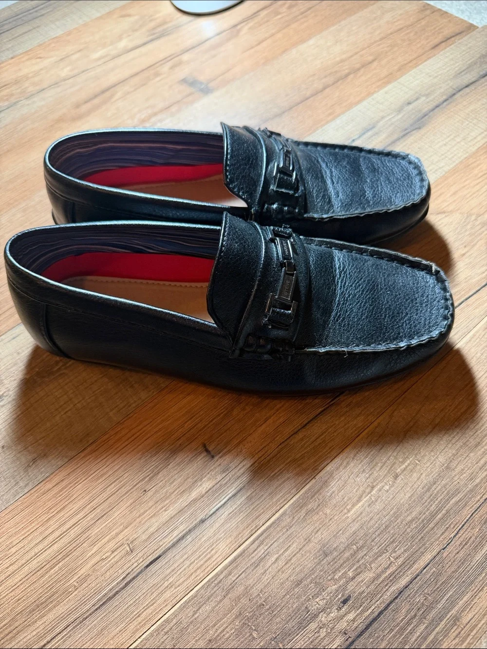 Boy’s Black Leather Driving Loafers - Steve Harvey Celebrity Edition Brand